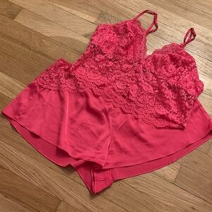 Pink matching lingerie set